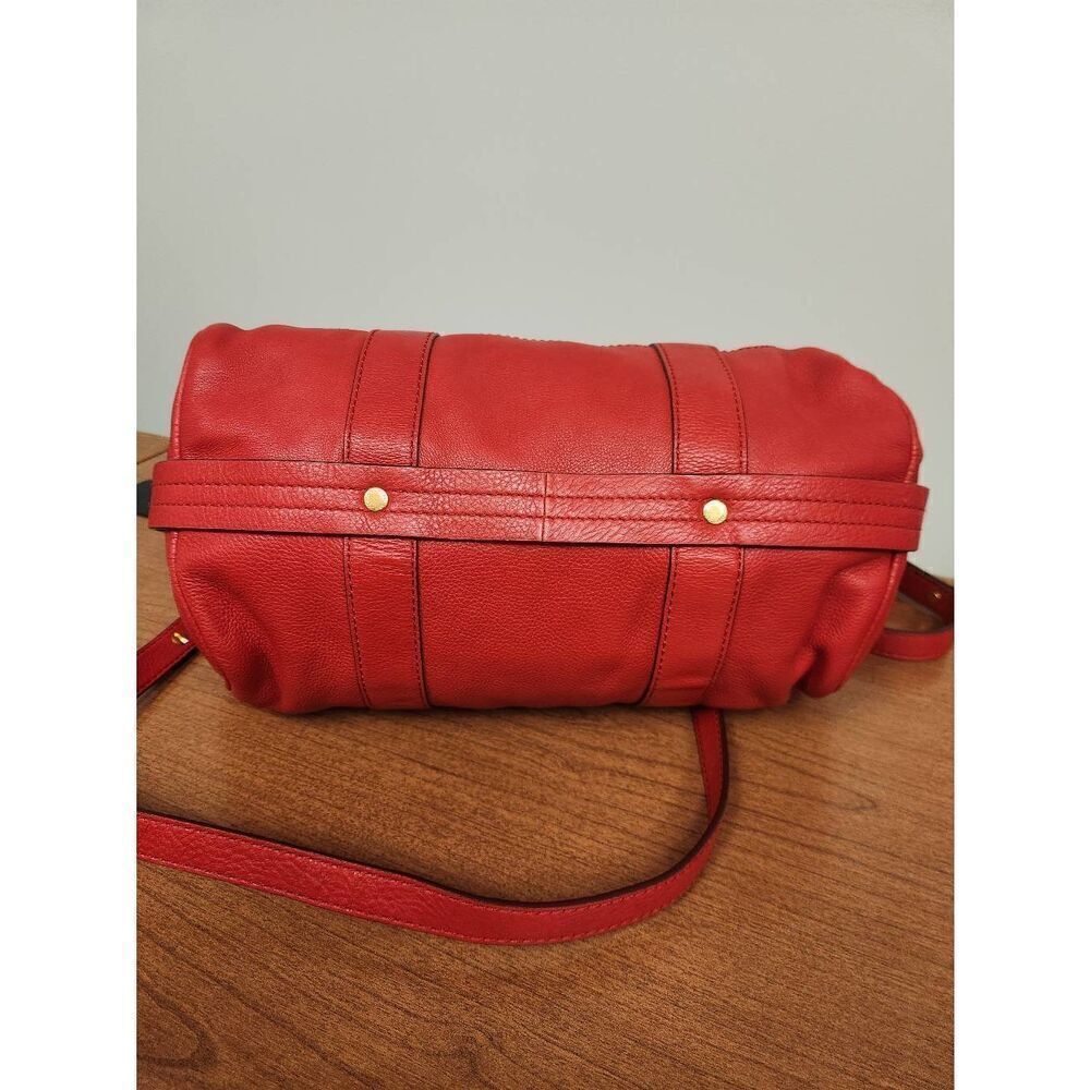 NWT Marc By Marc Jacobs Red Leather Turnlock Shoulder Crossbody - Picture 10 of 10
